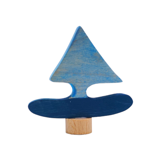Handcrafted Open Ended Wooden Birthday Ring Ornament - Sailboat