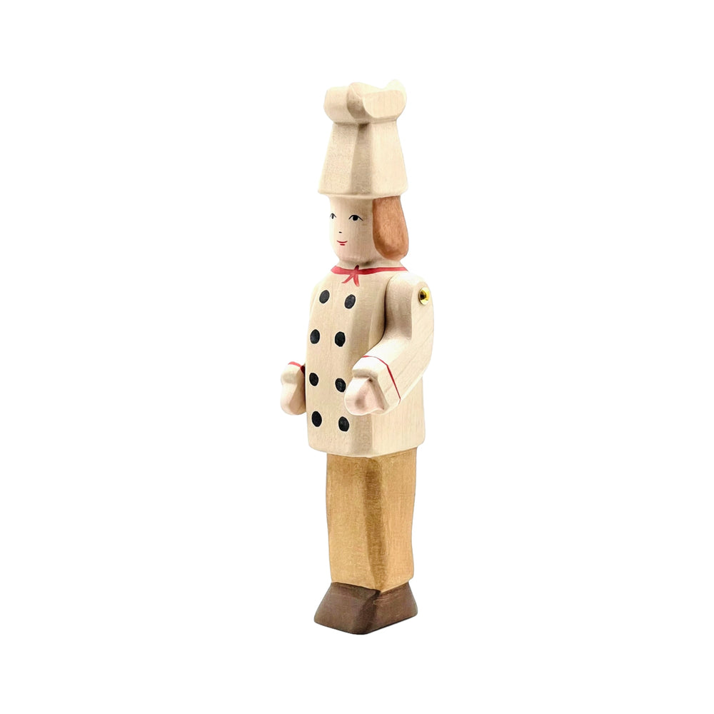 Handcrafted Open Ended Wooden Toy Figure Family - Chef