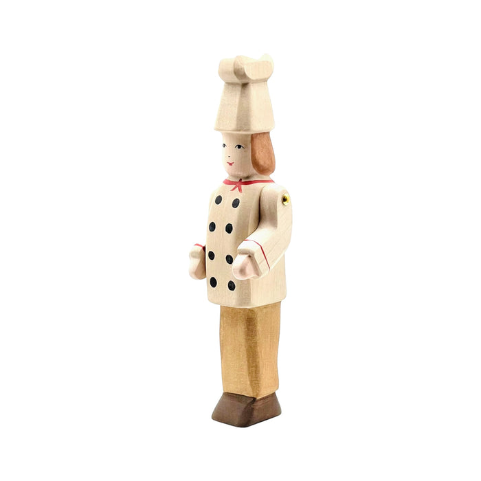 Handcrafted Open Ended Wooden Toy Figure Family - Chef