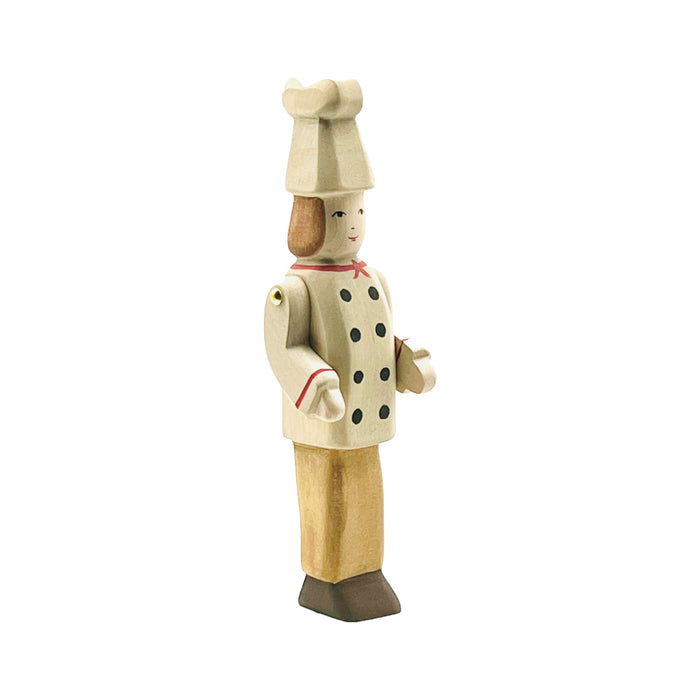 Handcrafted Open Ended Wooden Toy Figure Family - Chef