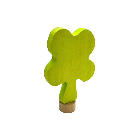 Handcrafted Open Ended Wooden Birthday Ring Ornament - Clover