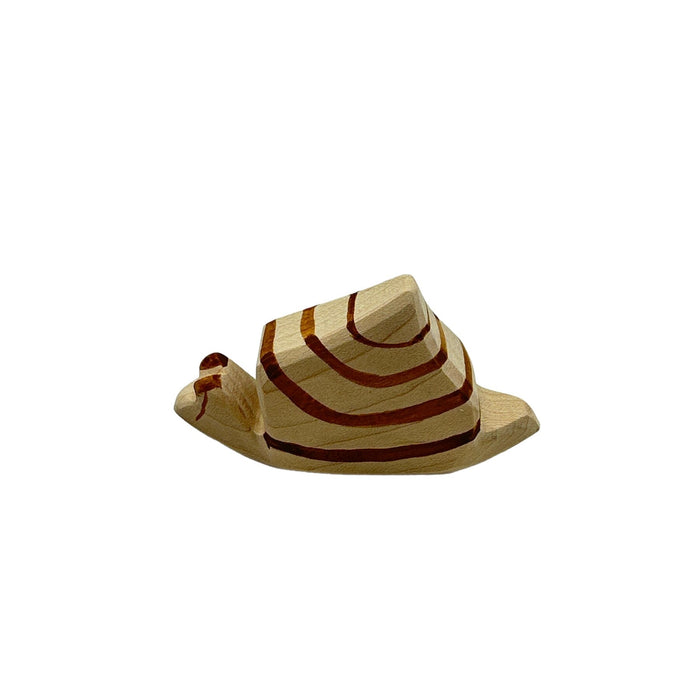 Handcrafted Open Ended Wooden Toy Animal - Snail