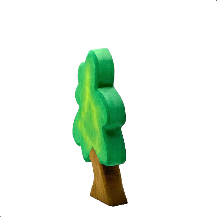 Handcrafted Open Ended Wooden Toy Tree and Landscaping - Oak Small