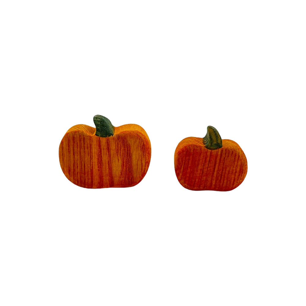 Handcrafted Open Ended Wooden Toy Tree and Landscaping - Pumpkins Set 2 Pieces