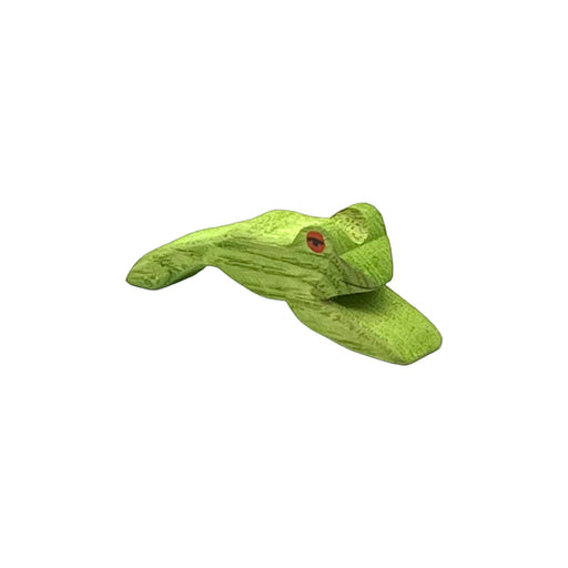 Handcrafted Open Ended Wooden Toy Animal - Frog Jumping
