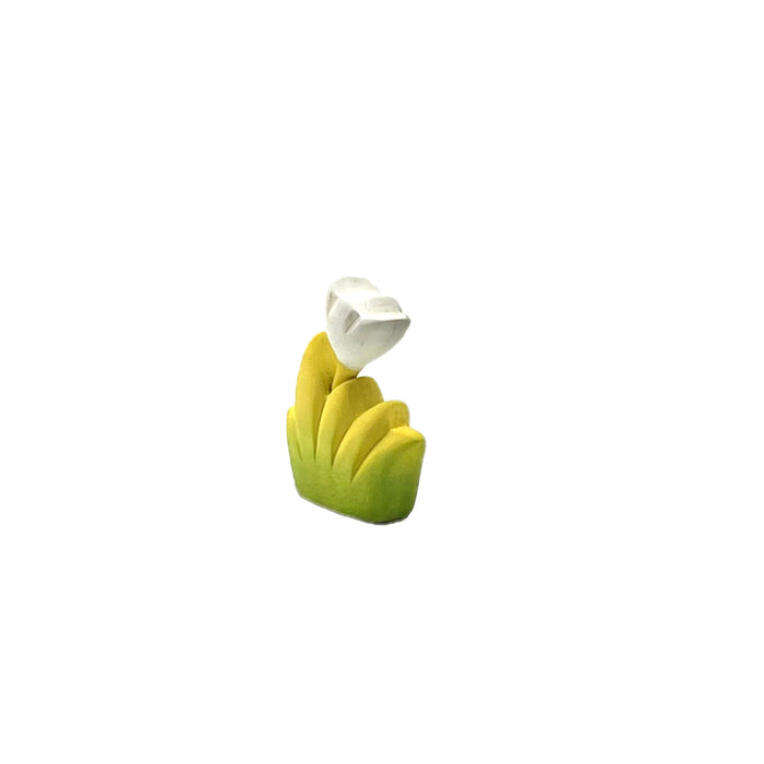 Handcrafted Open Ended Wooden Toy Tree and Landscaping - Grass with White Flower Small