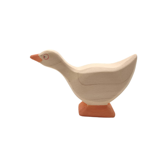Handcrafted Open Ended Wooden Toy Farm Animal - Goose Standing