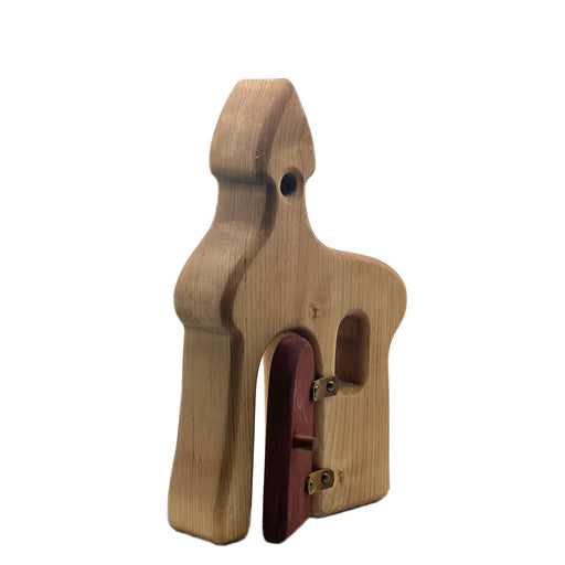 Handcrafted Open Ended Wooden Toy Castles - Chapel with Door