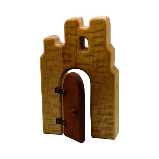 Handcrafted Open Ended Wooden Toy Castles - Tower with Door
