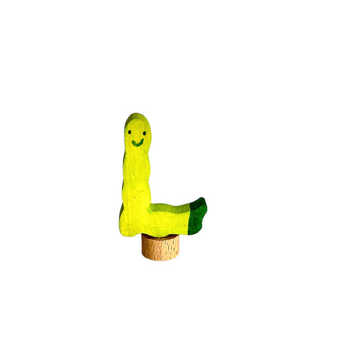 Handcrafted Open Ended Wooden Birthday Ring Ornament - Caterpillar