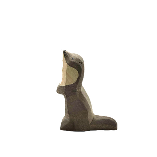 Handcrafted Open Ended Wooden Toy Animal - Sea Otter standing