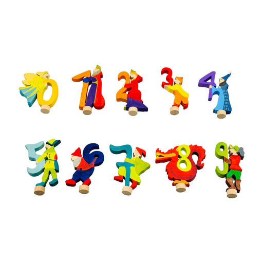 Handcrafted Open Ended Wooden Birthday Ring Number - Fairy Tale Number 0 Fairy