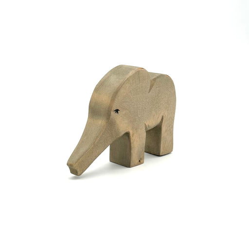 Handcrafted Open Ended Wooden Toy Animal - Elephant Small Trunk Out