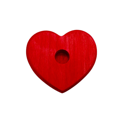 Handcrafted Open Ended Wooden Birthday Ring - Small Birthday Heart Candleholder