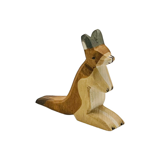 Handcrafted Open Ended Wooden Toy Animal - Kangaroo Small