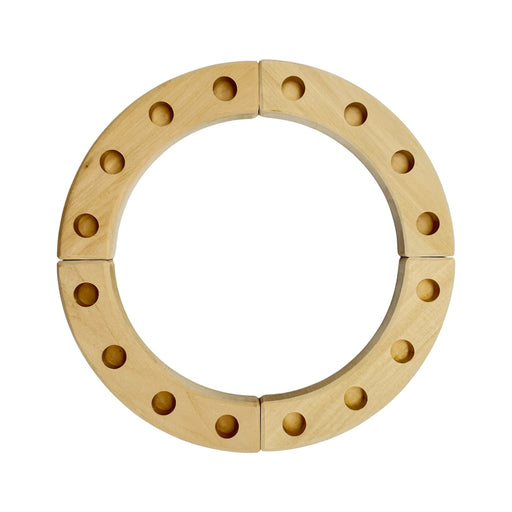 Handcrafted Open Ended Wooden Birthday Ring - Birthday Ring Natural 16 holes