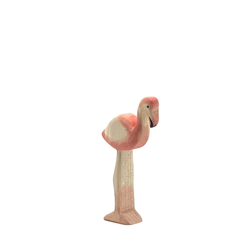 Handcrafted Open Ended Wooden Toy Animal - Flamingo
