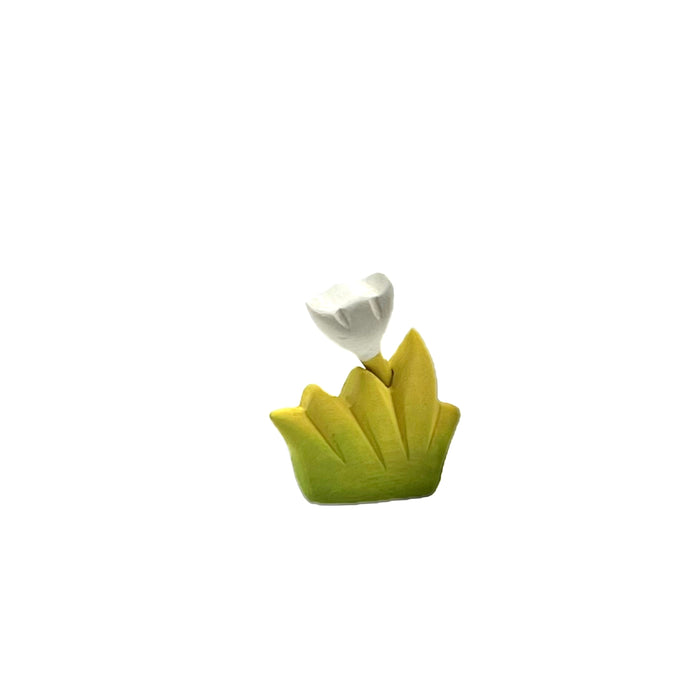 Handcrafted Open Ended Wooden Toy Tree and Landscaping - Grass with White Flower Small