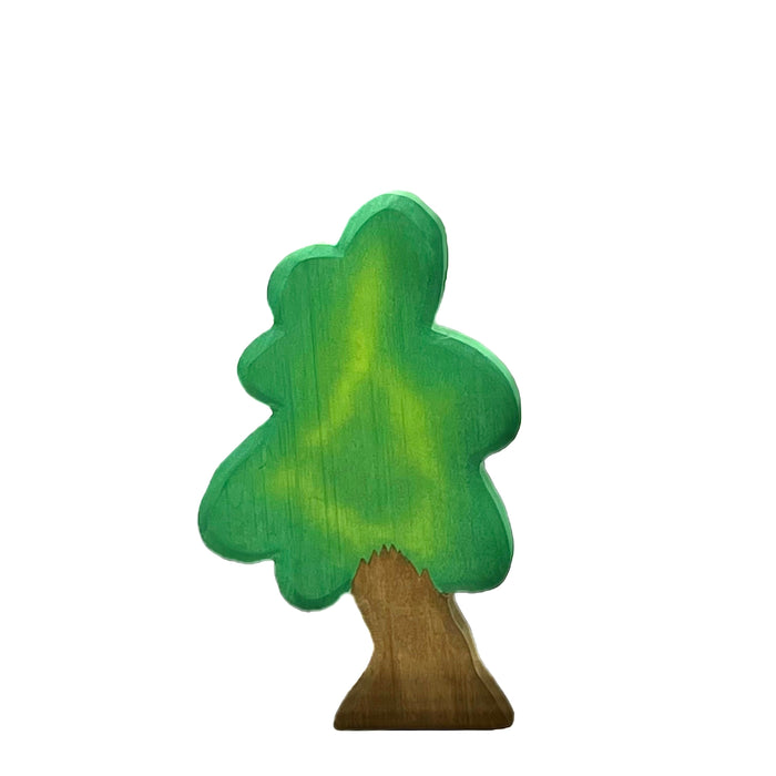 Handcrafted Open Ended Wooden Toy Tree and Landscaping - Oak Small