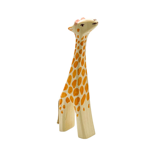 Handcrafted Open Ended Wooden Toy Animal - Giraffe Small Head High