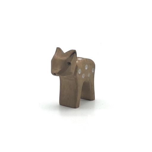 Handcrafted Open Ended Wooden Toy Animal - Deer small head low