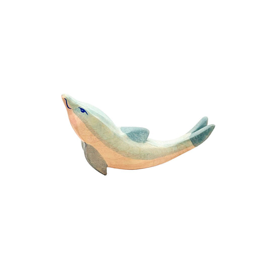 Handcrafted Open Ended Wooden Toy Animal - Dolphin high