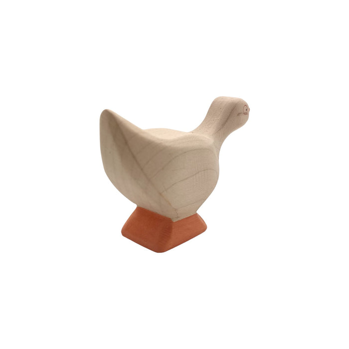 Handcrafted Open Ended Wooden Toy Farm Animal - Goose Standing