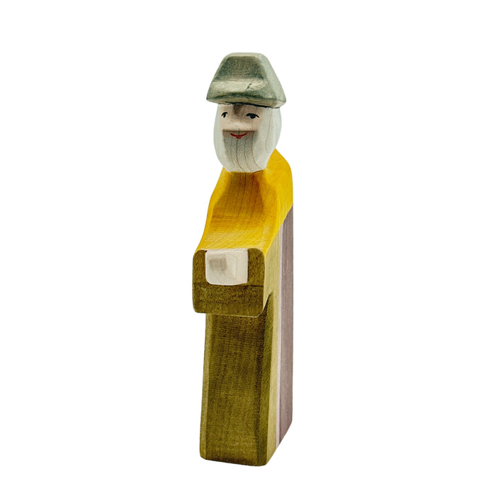 Handcrafted Open Ended Wooden Toy Figure Family - Joseph Walking