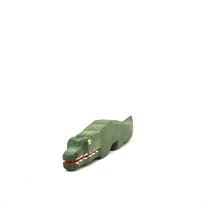 Handcrafted Open Ended Wooden Toy Animal - Crocodile