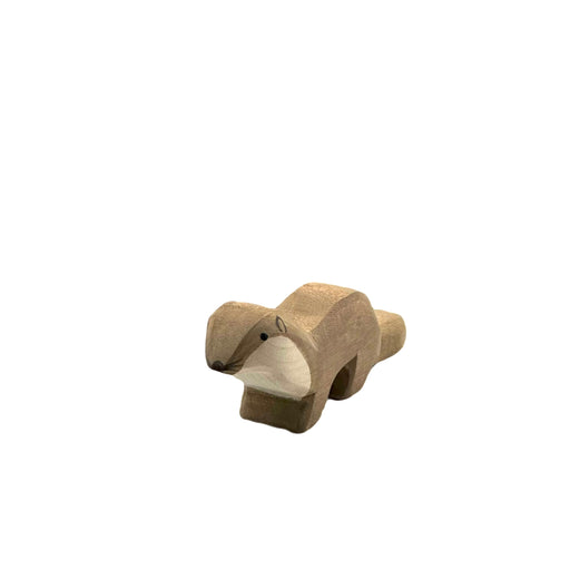 Handcrafted Open Ended Wooden Toy Animal - Sea Otter running