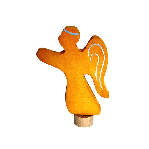 Handcrafted Open Ended Wooden Birthday Ring Ornament - Angel