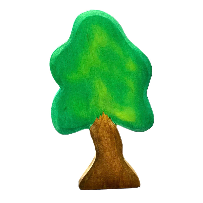 Handcrafted Open Ended Wooden Toy Tree and Landscaping - Oak Medium