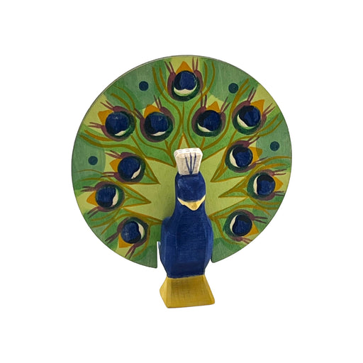 Handcrafted Open Ended Wooden Toy Animal - Peacock Open