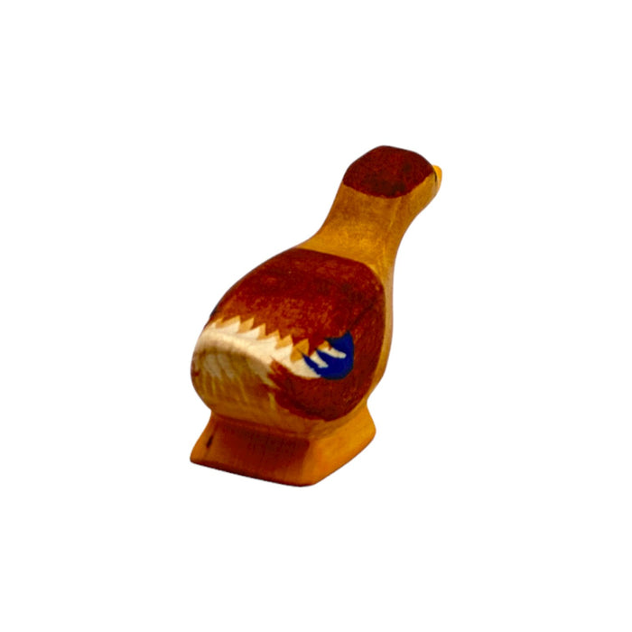 Handcrafted Open Ended Wooden Toy Farm Animal - Duck long neck