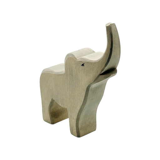 Handcrafted Open Ended Wooden Toy Animal - Elephant Small Trumpeting