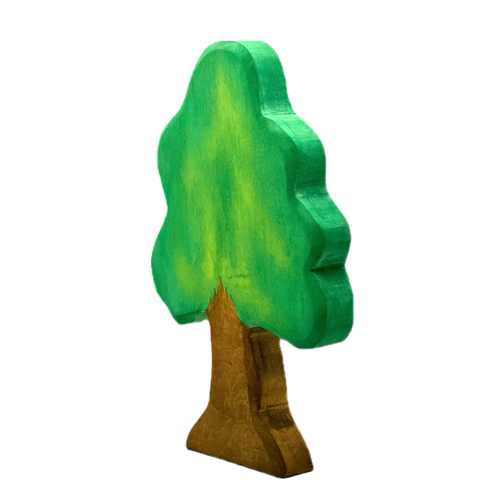 Handcrafted Open Ended Wooden Toy Tree and Landscaping - Oak Large