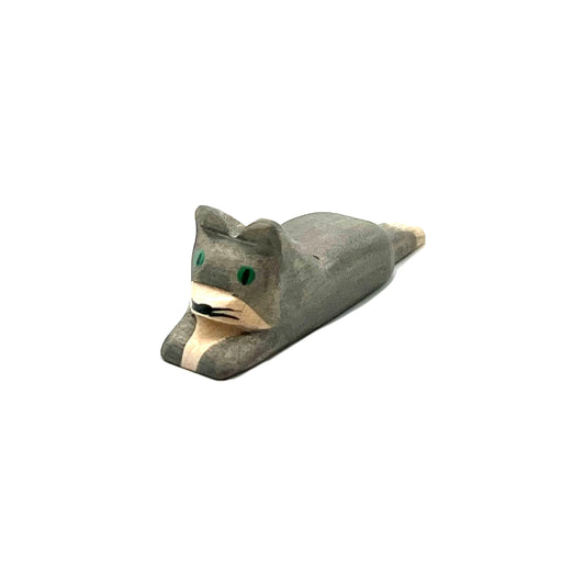 Handcrafted Open Ended Wooden Toy Farm Animal - Cat small