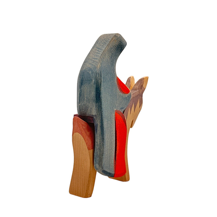 Handcrafted Open Ended Wooden Toy Figure Family - Mary on Donkey 2 Pieces