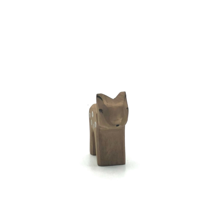 Handcrafted Open Ended Wooden Toy Animal - Deer small head low