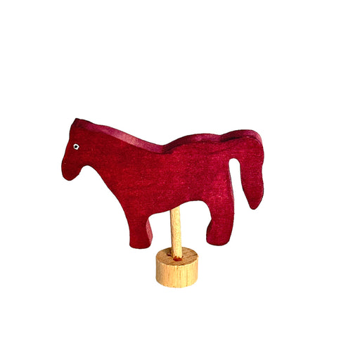 Handcrafted Open Ended Wooden Birthday Ring Ornament - Violet Horse
