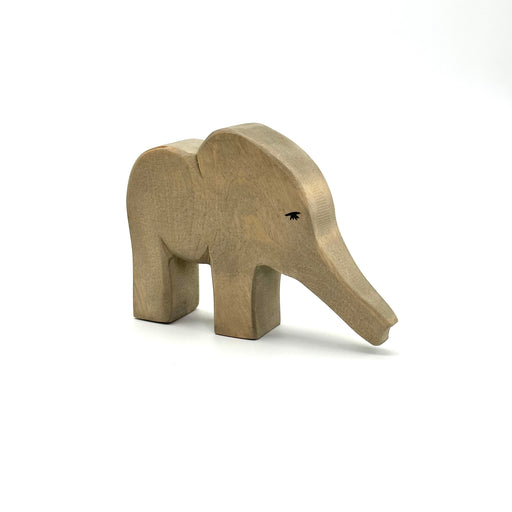 Handcrafted Open Ended Wooden Toy Animal - Elephant Small Trunk Out