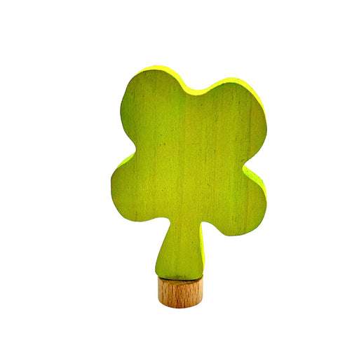 Handcrafted Open Ended Wooden Birthday Ring Ornament - Clover