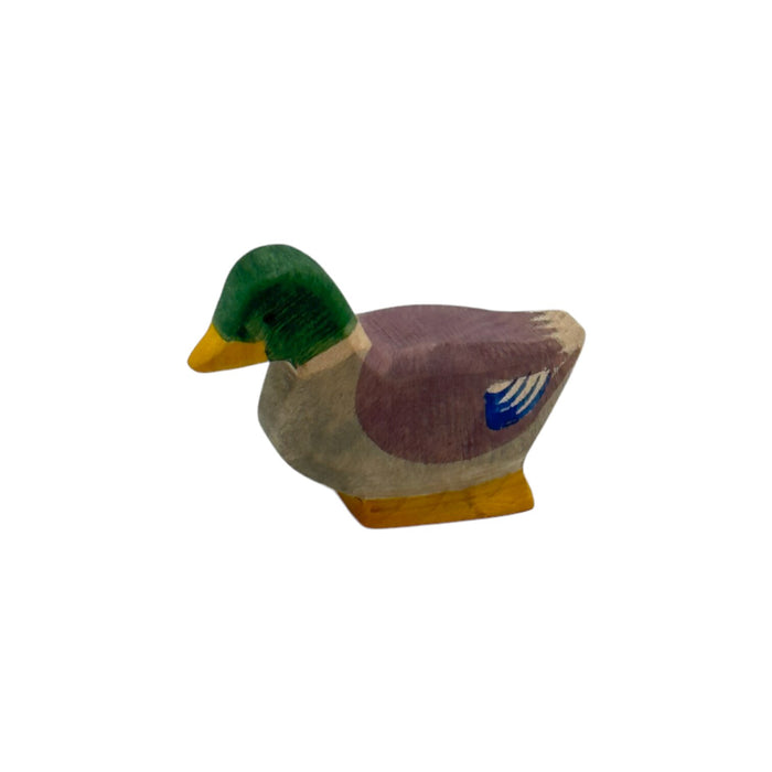 Handcrafted Open Ended Wooden Toy Farm Animal - Duck male