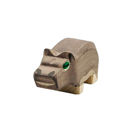 Handcrafted Open Ended Wooden Toy Animal - Hippopotamus Smal