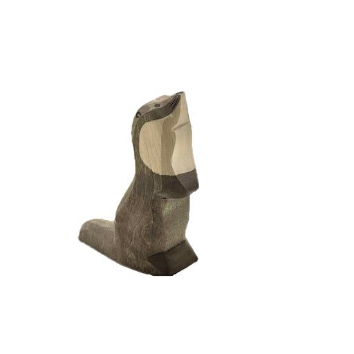 Handcrafted Open Ended Wooden Toy Animal - Sea Otter standing