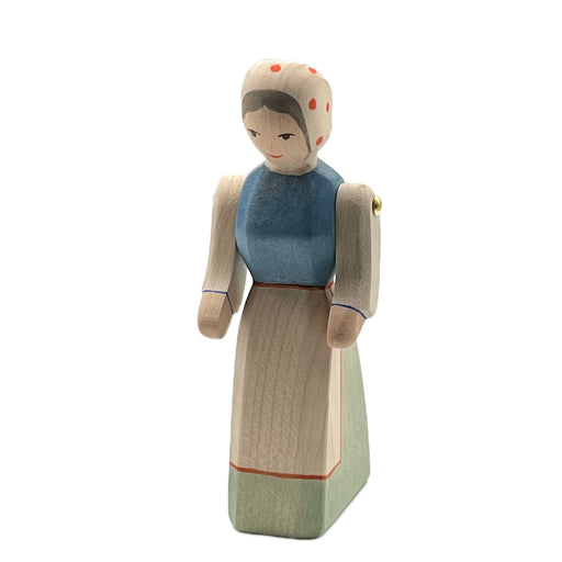 Handcrafted Open Ended Wooden Toy Figure Family - Farm Wife
