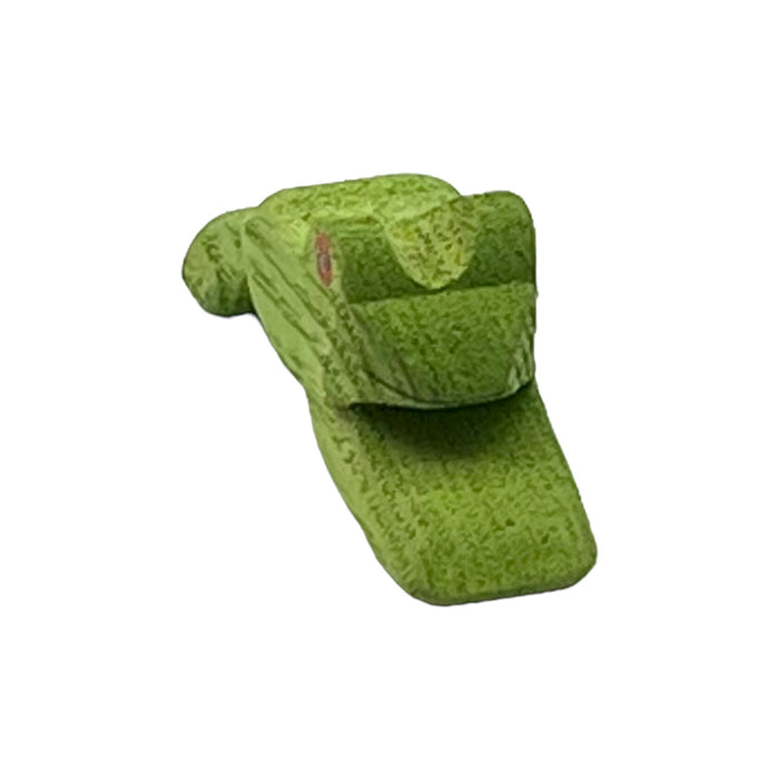 Handcrafted Open Ended Wooden Toy Animal - Frog Jumping