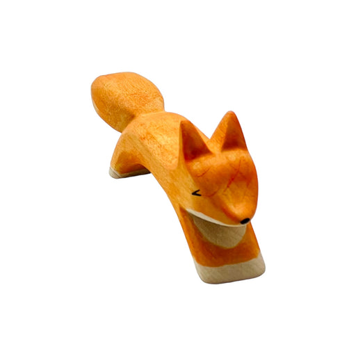 Handcrafted Open Ended Wooden Toy Animal - Fox running