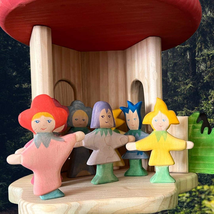 Handcrafted Open Ended Wooden Mushroom House / Dwarf House
