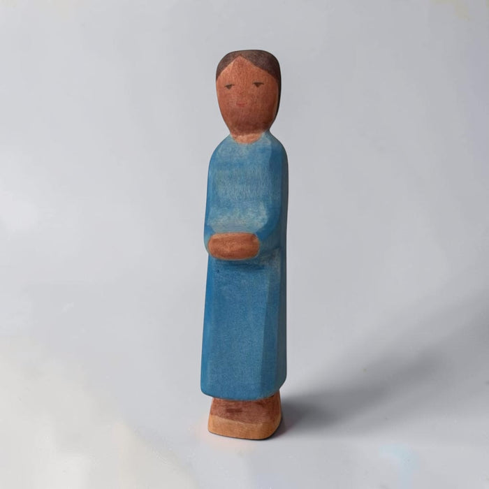 Handcrafted Open-Ended Wooden Toy Figure Family – Dark Skin Tone Mother